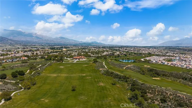 a view of a lake in middle of the town