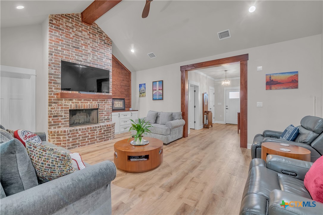 1601 Badger Lane Lampasas, TX 76550 - Photo 4 of 29 a living room with furniture and a fireplace