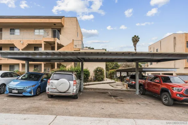 a view of a cars parking space