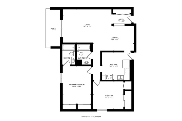 a picture of a bench in front of a door