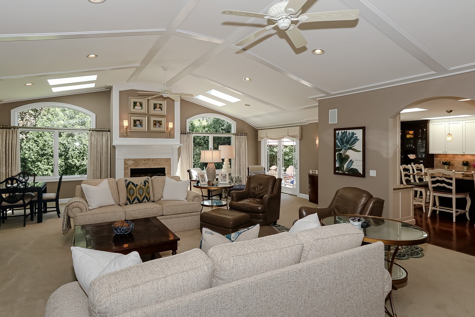 1117 Old Colony Road Lake Forest, IL 60045 - Photo 12 of 45 a living room with furniture and a fireplace