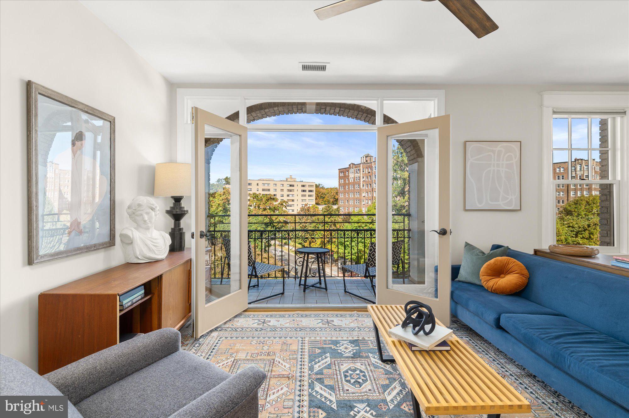 2902 Porter Street Northwest, Unit 51 Washington, DC 20008 - Photo 2 of 10 Living Room w/ Balcony