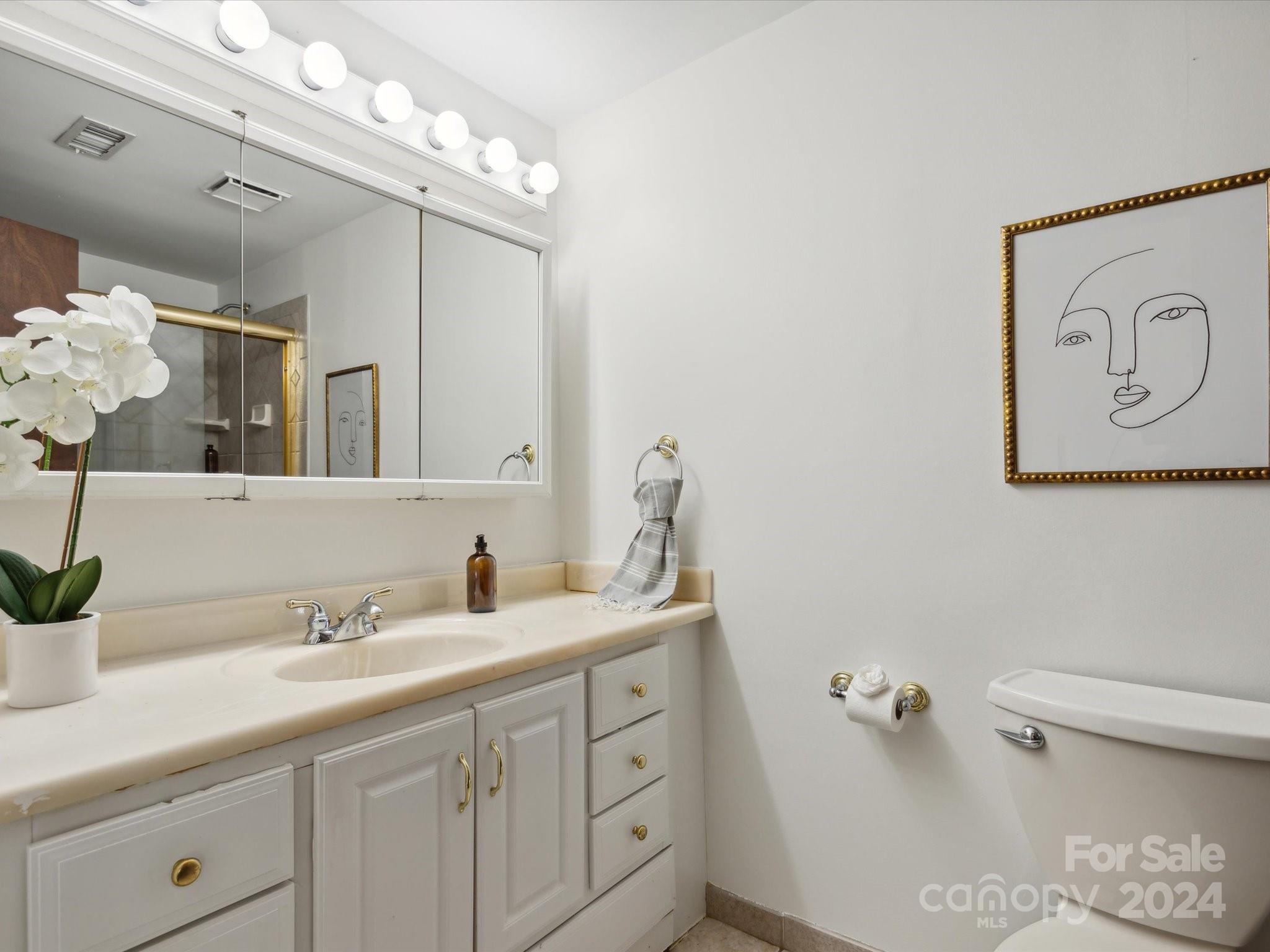 10039 Fairway Ridge Road Charlotte, NC 28277 - Photo 12 of 28 a bathroom with a double vanity sink mirror and vanity