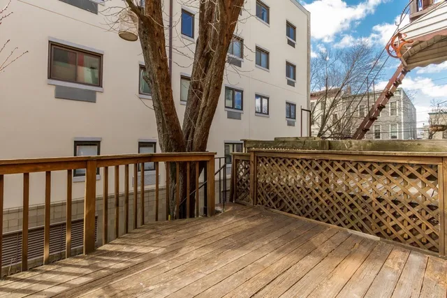 a view of a wooden fence