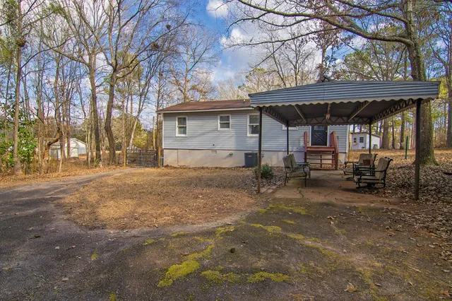 a outdoor living space with patio furniture