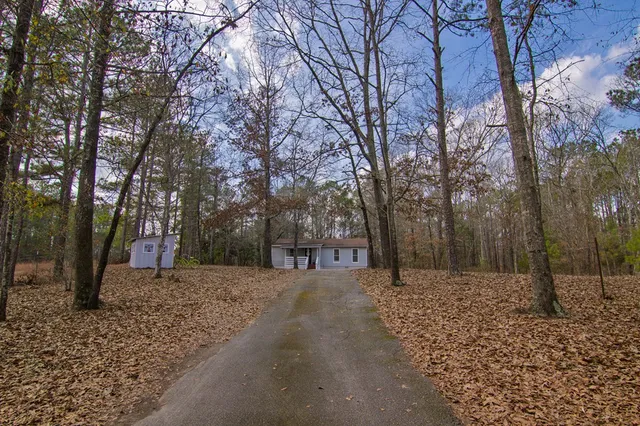 a house view with a backyard space
