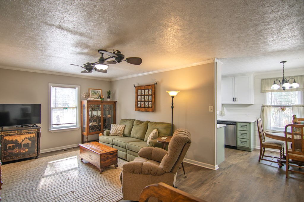 10933 Us Highway Hamilton, GA 31811 - Photo 8 of 44 a living room with furniture a flat screen tv and kitchen view