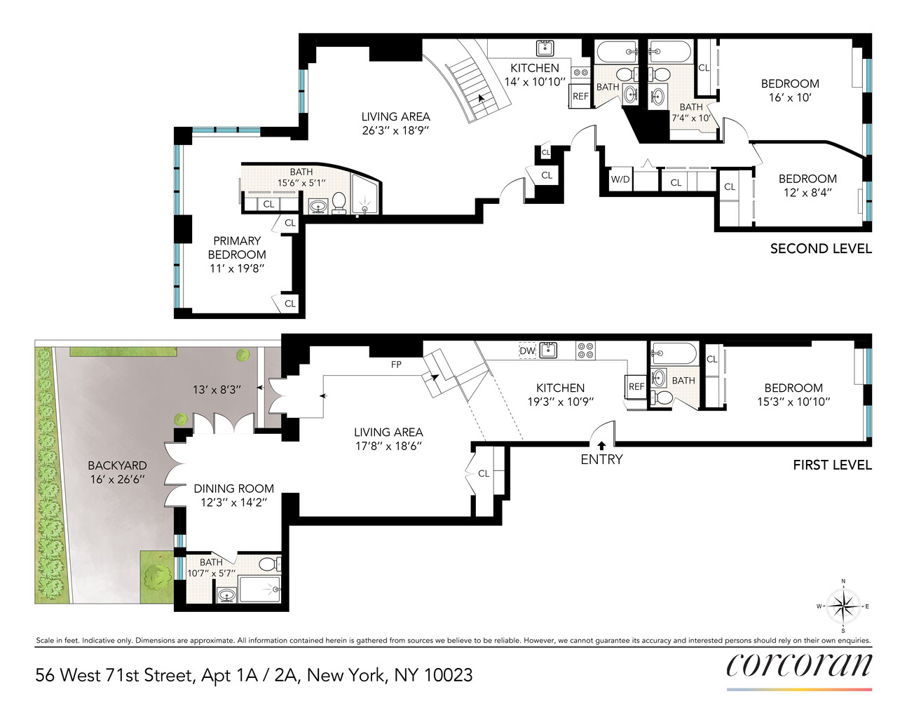 56 West 71st Street, Unit 2A Manhattan, NY 10023 - Photo 17 of 17 a black and white photo of a white and white walls