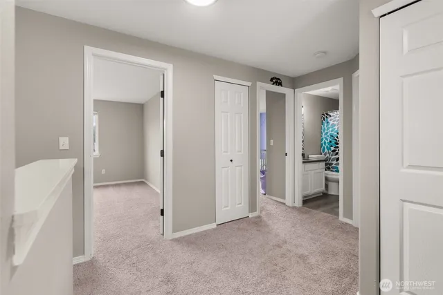 wooden floor and closet in a room