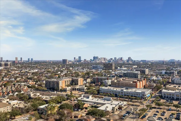 an aerial view of a city