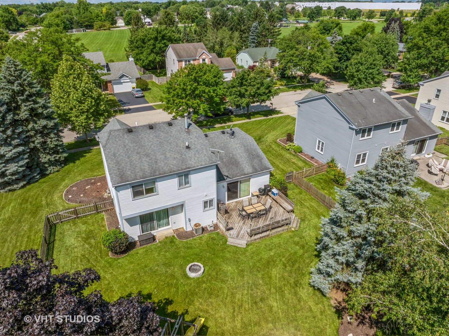 411 Ashfork Trail Cary, IL 60013 - Photo 19 of 25 an aerial view of a house with a garden