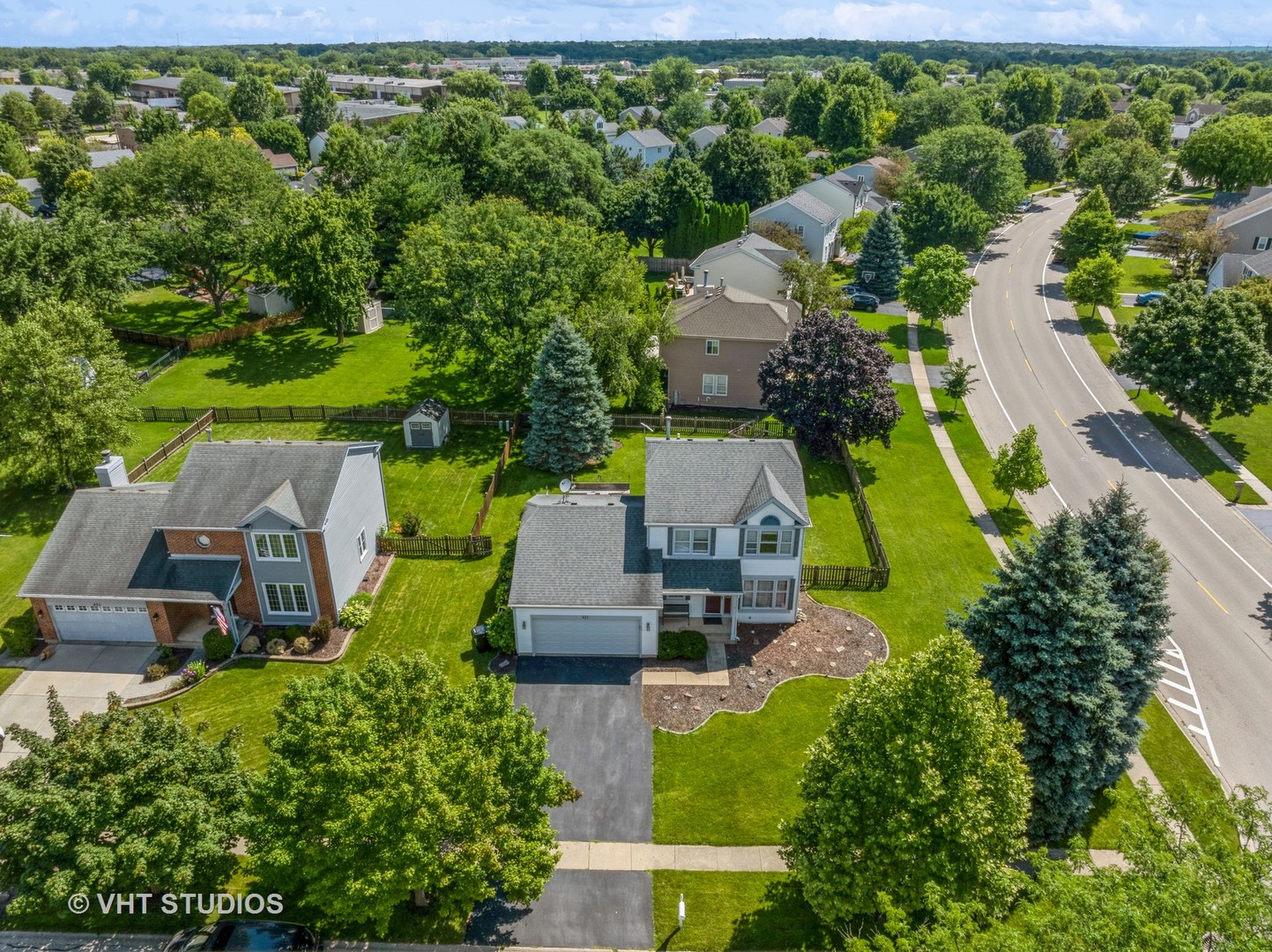 411 Ashfork Trail Cary, IL 60013 - Photo 23 of 25 an aerial view of a house with outdoor space