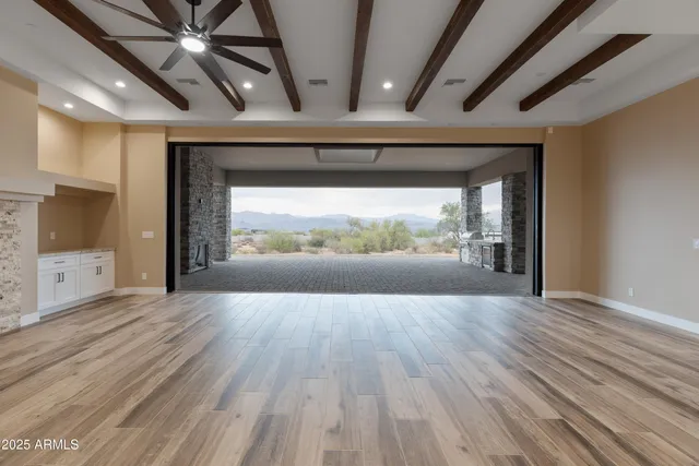a bathroom with a double vanity sink and mirror