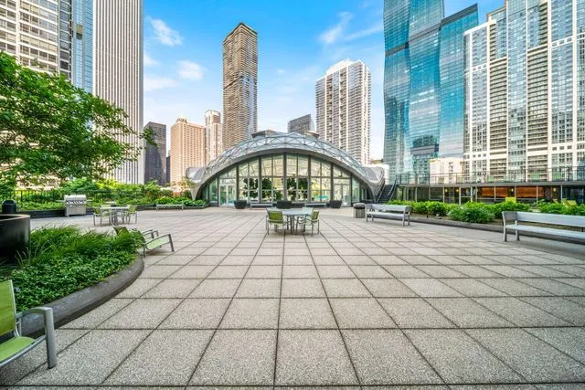 a view of a terrace with sitting space