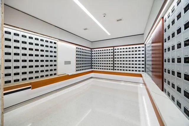 a view of a locker room