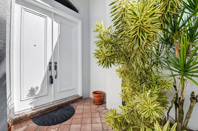 a view of a entryway door of the house