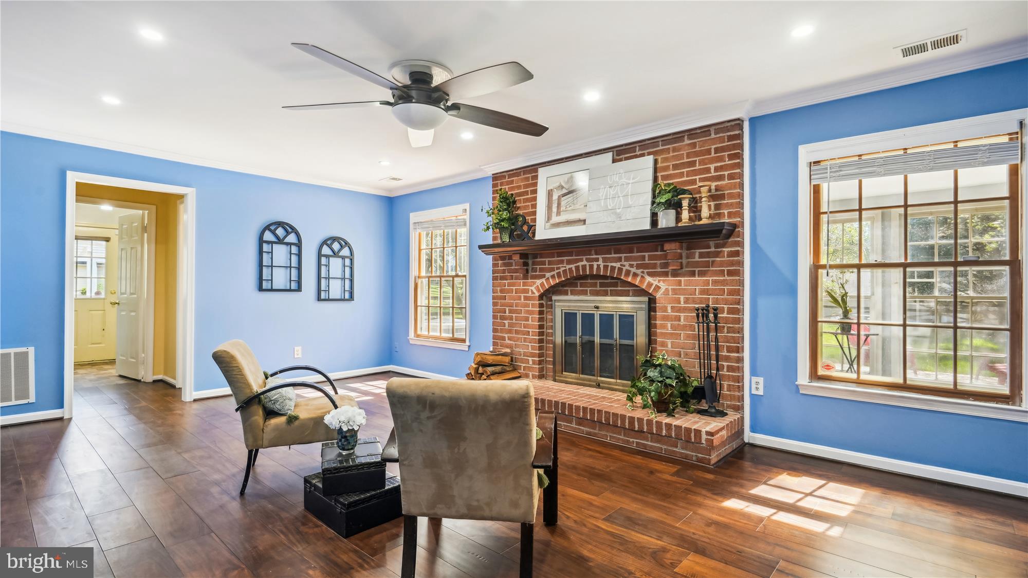 115 Hamilton Road Sterling, VA 20165 - Photo 10 of 30 Cozy wood burning fireplace in family room