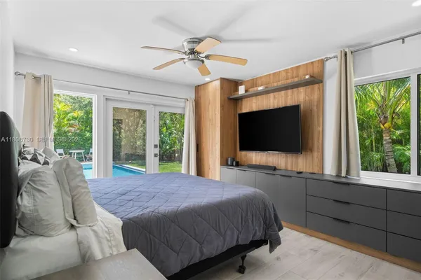 a living room with furniture and window