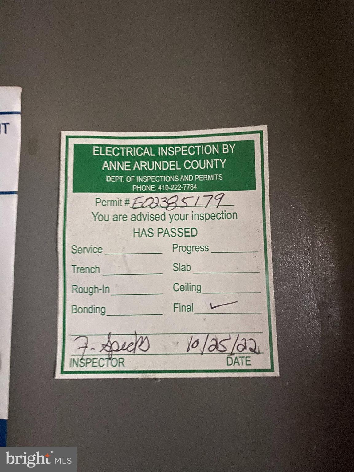 208 Ardmore Road Linthicum Heights, MD 21090 - Photo 55 of 58 Furnace Sticker