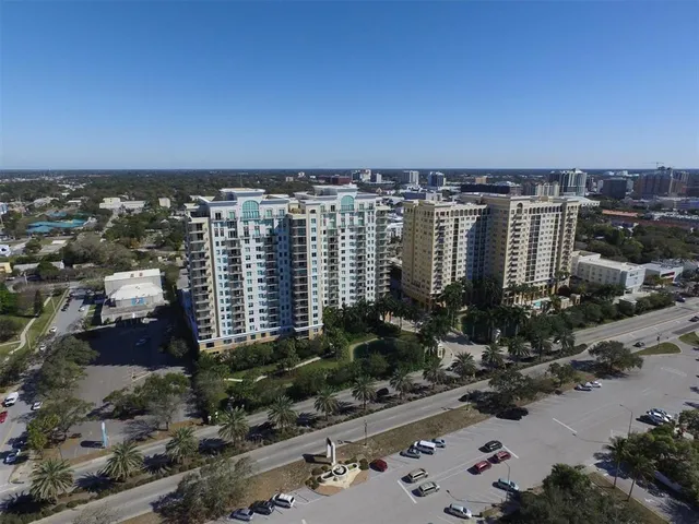 an aerial view of multiple house