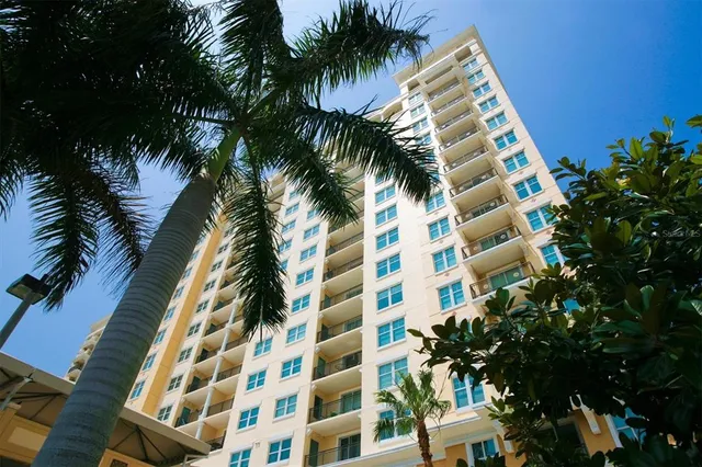 a view of a tall building