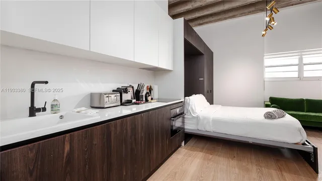 a front view of walk in closet