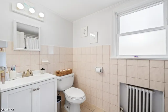 a bathroom with a sink toilet and vanity