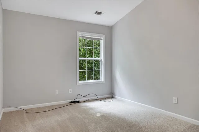 an empty room with a window