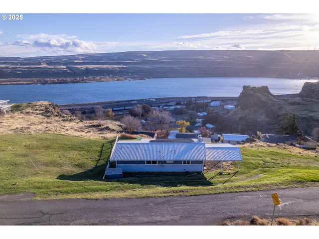 a view of a lake with a mountain