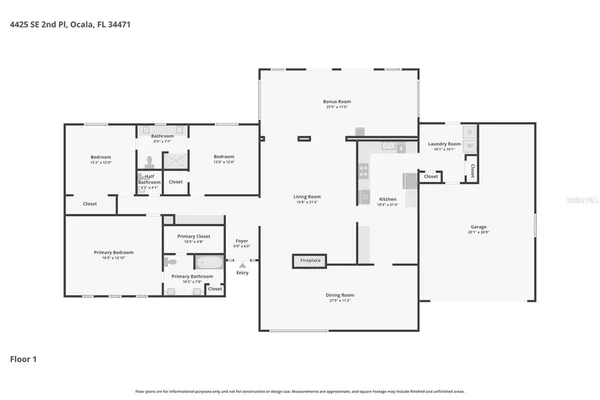 $424,999 | 4425 Southeast 2nd Place, Ocala, FL 34471