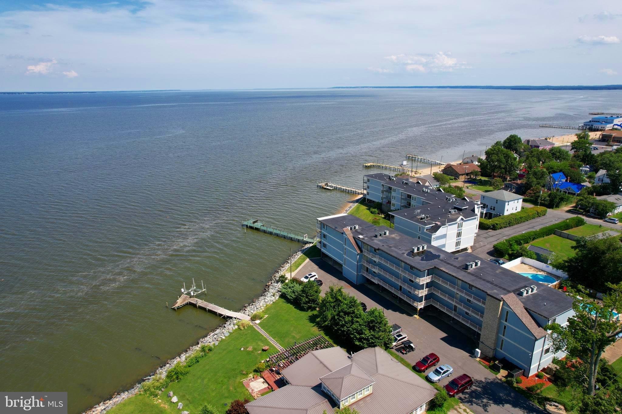715 Washington Colonial Beach, Unit 15 Colonial Beach, VA 22443 - Photo 40 of 42 an aerial view of house with ocean view