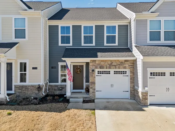 a front view of a building