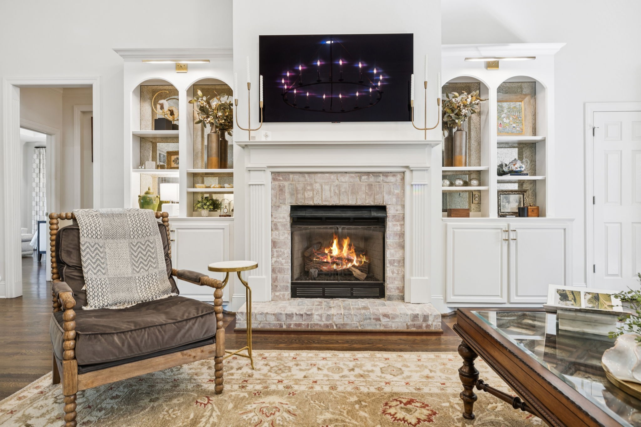 829 Highgrove Circle Franklin, TN 37069 - Photo 14 of 98 a living room with furniture and a fireplace