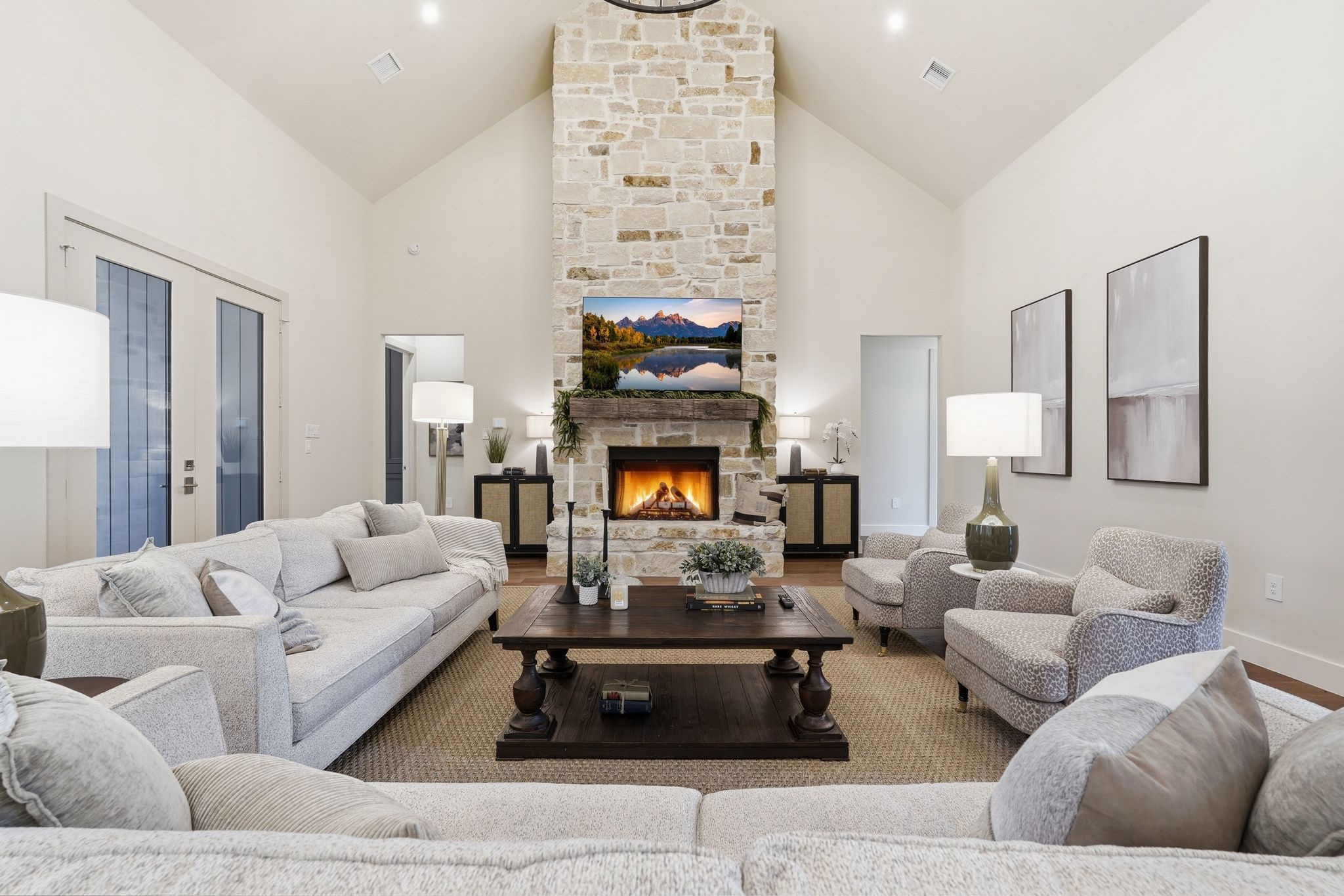 7248 Red Oak Grove Road Montgomery, TX 77316 - Photo 8 of 50 a living room with furniture or couch and a fireplace