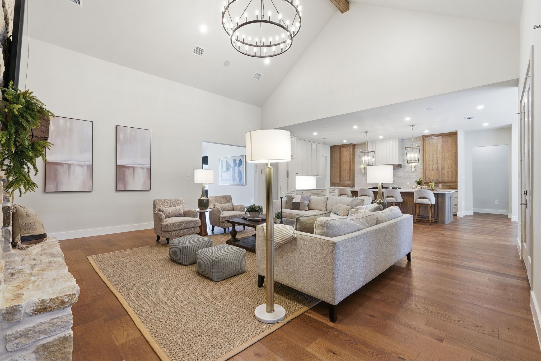 7248 Red Oak Grove Road Montgomery, TX 77316 - Photo 10 of 50 a living room with furniture a table and wooden floor