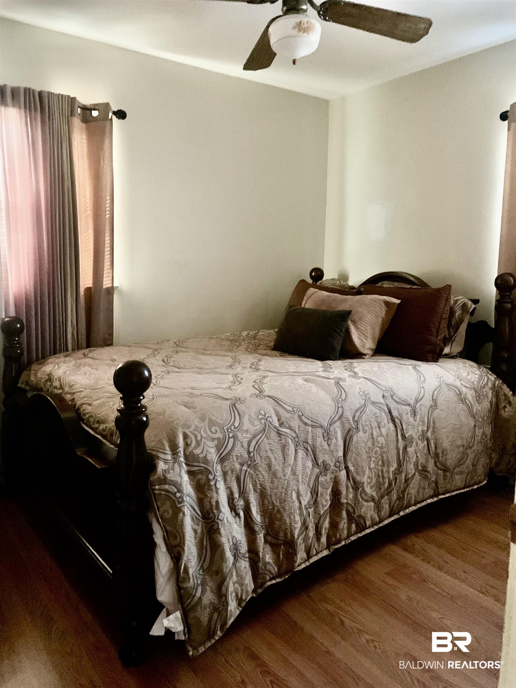 5467 Racine Avenue Mobile, AL 36618 - Photo 5 of 11 Bedroom with hardwood / wood-style flooring and ceiling fan