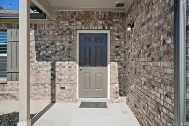 a view of front door of house
