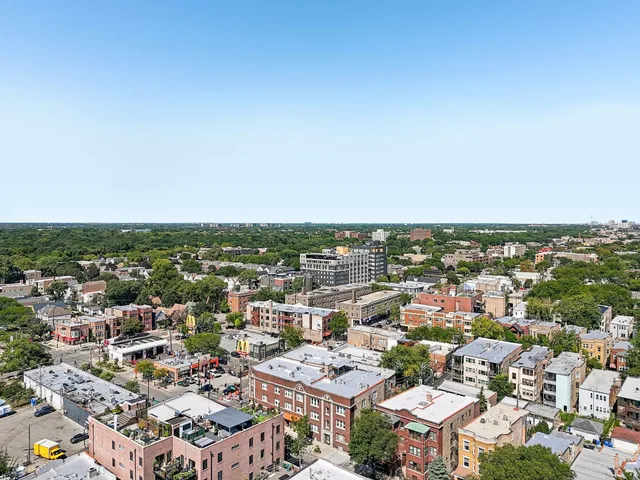 an aerial view of a city