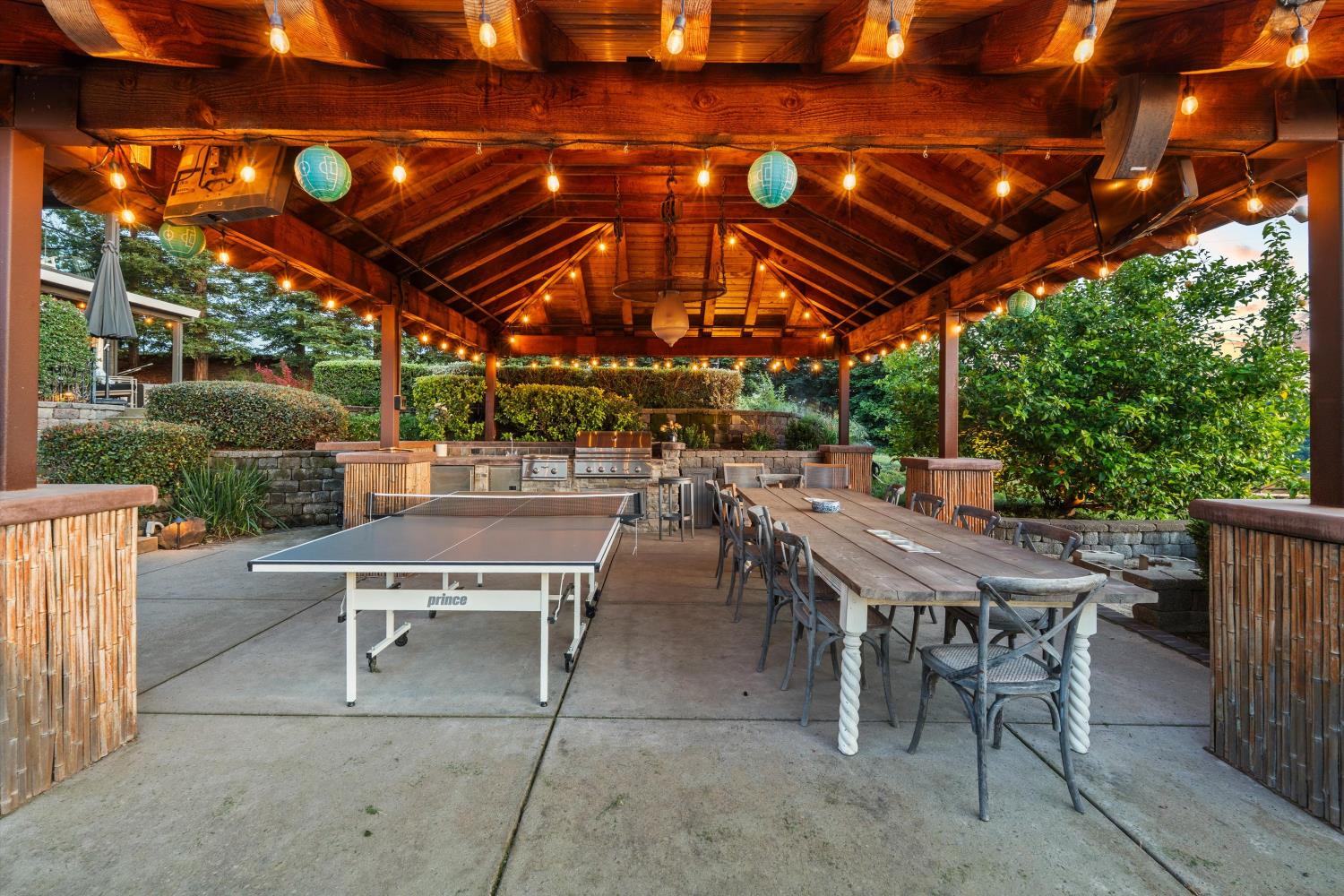 7380 Ridge Road Newcastle, CA 95658 - Photo 80 of 97 a view of a dinning table and chairs in the patio