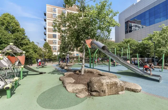 a view of a swimming pool with a sitting space