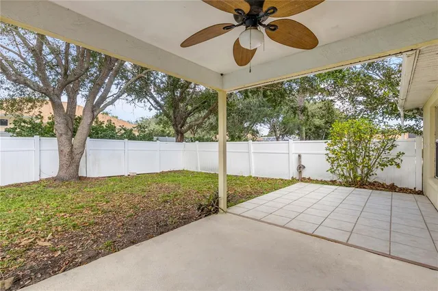 a view of a backyard