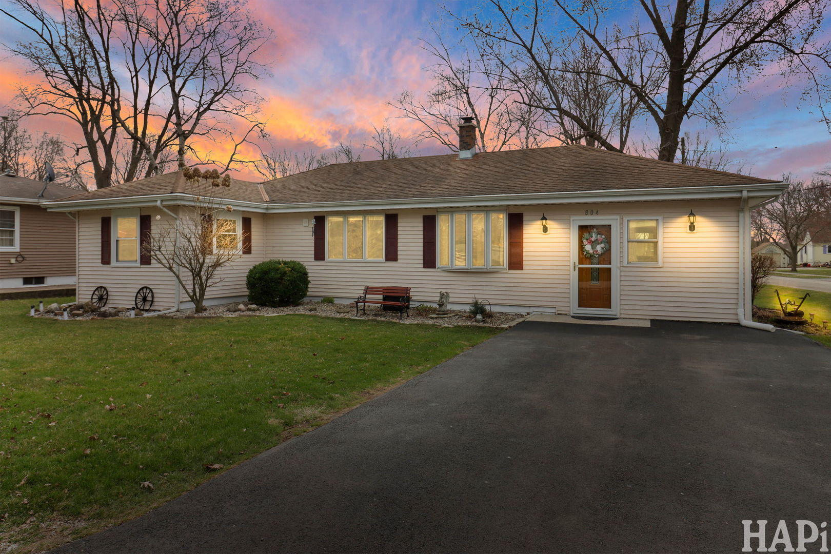 804 Elm Street Maple Park, IL 60151 - Photo 28 of 31 a front view of a house with garden