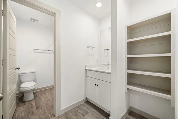 a bathroom with a sink and a toilet