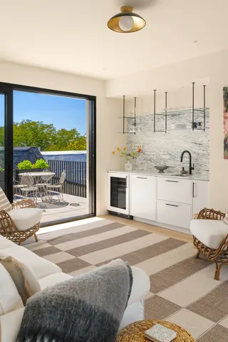 a view of a lake with a building in the background