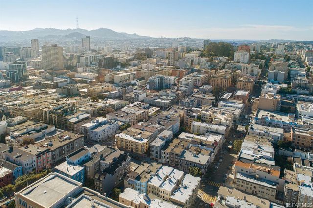 an aerial view of a city