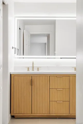 a view of a wooden door