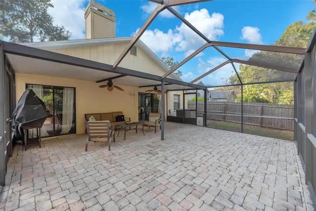 a view of outdoor space with seating