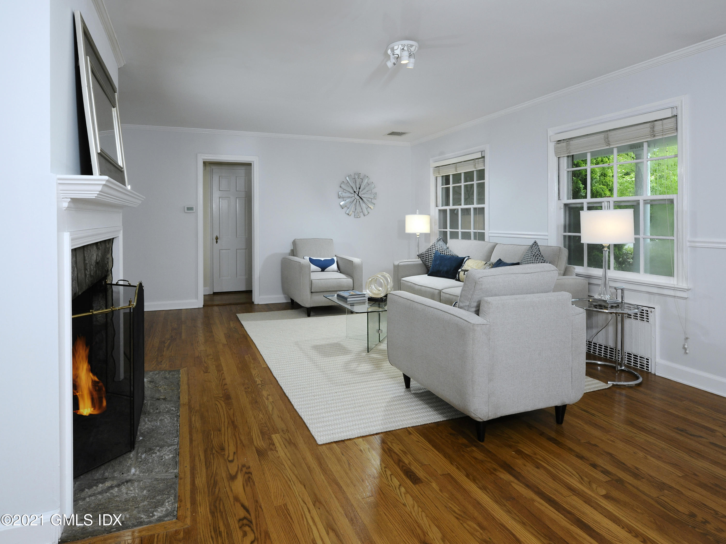 10 Crescent Road Riverside, CT 06878 - Photo 3 of 22 Living Room with Fireplace