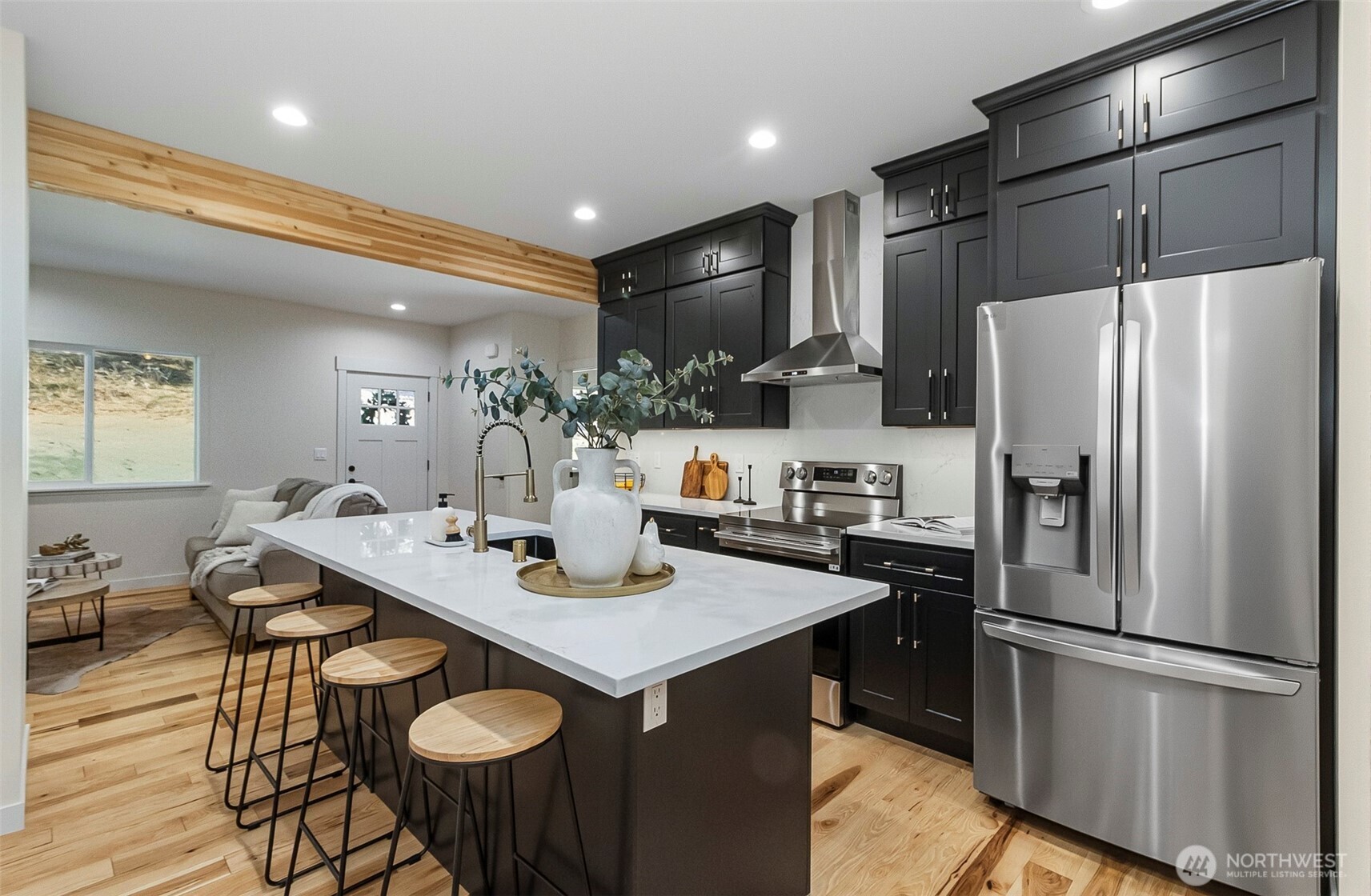 2816 Callow Road Lake Stevens, WA 98258 - Photo 16 of 34 a kitchen with refrigerator and chairs