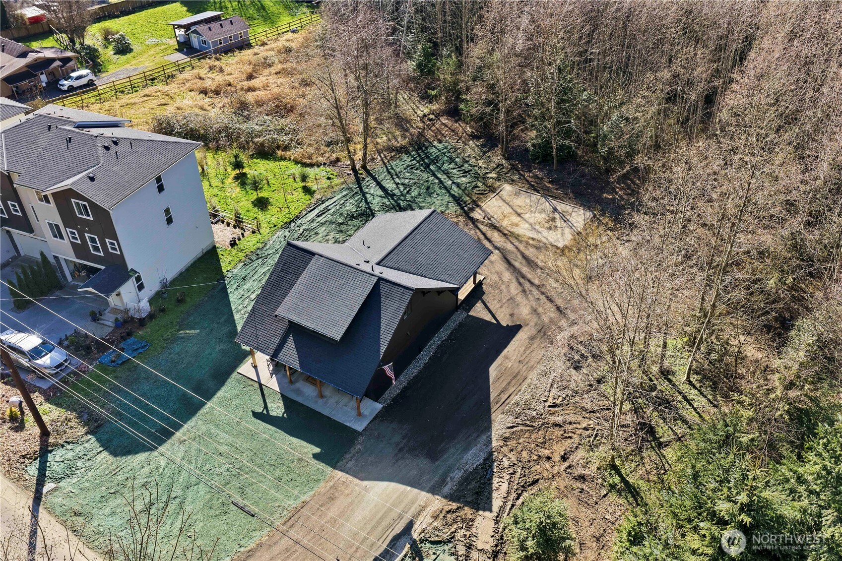 2816 Callow Road Lake Stevens, WA 98258 - Photo 31 of 34 an aerial view of a house with a yard